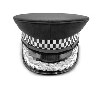 Casquettes à visière unisexes en laine noires du Royaume-Uni, chapeau uniforme avec bande à carreaux, toutes saisons, fabrication directe d'usine de casquettes à visière du Royaume-Uni - Product Image 1