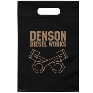 Logo personnalisé avec poignée et matériau non tissé avec poignée découpée pour salon professionnel Sac non tissé découpé en D - Product Image 4