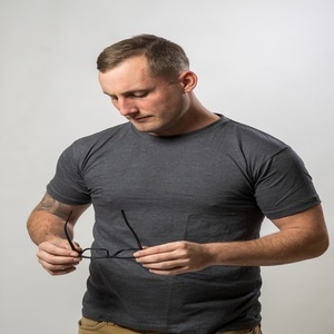 Camisetas de Punto Lisas Casuales para Hombre, 200 Gramos, Corte Regular, Manga Corta, Cuello Redondo, Transpirables, de Secado Rápido, Ecológicas, CVC - Product Image 4