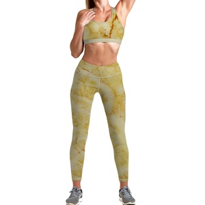 Women's Plus Size Yoga Set Two Piece Breathable Solid Eco-Friendly Four-Way Stretch Exercise Leggings Fitness Wear Sports Suits - Product Image 3