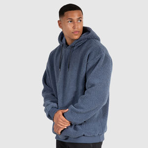 Sudaderas Sherpa de Fábrica OEM para Hombre, Sudadera de Invierno, Sudadera Extra Grande de Felpa, Sudadera con Cremallera Gruesa, Logotipo Personalizado para Hombre - Product Image 3