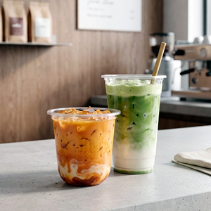 Wholesale QUANG QUAN 95mm Single Wall PP <b>Cups</b> Transparent Disposable <b>Plastic</b> <b>Cups</b> 12/16/20oz for Coffee Tea Juice - Product Image 3