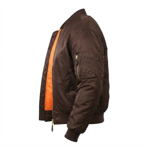 Blouson Bomber Homme Personnalisé – Veste d'extérieur Tendance Premium, Légère, Coupe-Vent, Chaude et Confortable, Doublure Sherpa, Extérieur en Nylon Zippé - Product Image 2