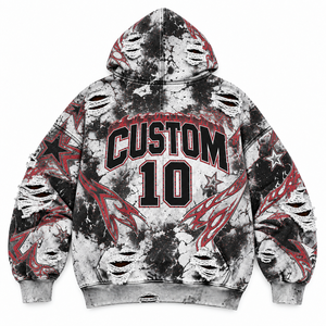 Sudadera Extra Grande para Mujer con Estampado Bordado Desgastado, Tejido de Punto de Mezcla de Algodón, Puños Acanalados para Uso Casual - Product Image 5