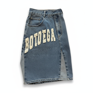 Pantalones cortos vaqueros holgados personalizados con parches bordados, múltiples bolsillos, pantalones cortos cargo para hombre y mujer - Product Image 6