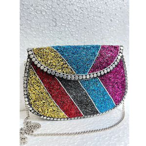 Handcrafted Eco-Friendly Resin Clutch Bag for Women Stylish Vintage Hand-painted Purse Clutches for Party & Evening Use - Product Image 2