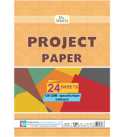 Papier d'écriture de haute qualité imprimé en couleur pour projets scolaires et de bureau, multi-usages, 24 feuilles