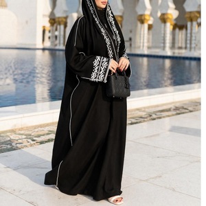 Traditional Islamic Solid Color Long Khimar Niqab One Layer Breathable Polyester Abaya Hijab Solid Color Prayer Clothing Muslims - Product Image 6
