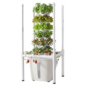 Kit Torre Idroponica a 6 Livelli con 30 Cialde, Luce LED per Coltivazione, Controllo Tramite App, Sistema Aeroponico Idroponico Verticale per Giardino Domestico - Product Image 1