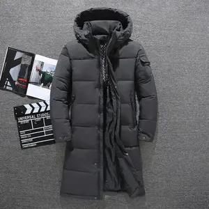 2023 hiver hommes doudoune de haute qualité épais thermique imperméable longue Parka manteau hommes blanc duvet de canard à capuche veste 5XL-Bl - Product Image 2