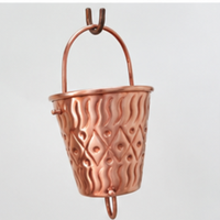 Chaîne de pluie en cuivre suspendue pour seau, décoration de jardin extérieur, style simple