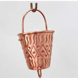 Chaîne de pluie en cuivre suspendue pour seau, décoration de jardin extérieur, style simple - Product Image 6