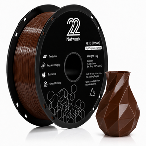 Filament PETG brun 22 Network en vrac pour vente en gros, 1,75 mm, 1 kg, haute résistance, plastique pour imprimante 3D - Product Image 1