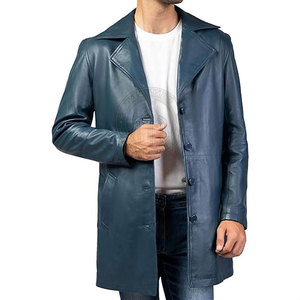 Gabardina Clásica de Cuero Genuino para Hombre - Ligera y Ecológica, Cómoda de Usar con Acabado Suave y Artesanía Refinada - Product Image 6