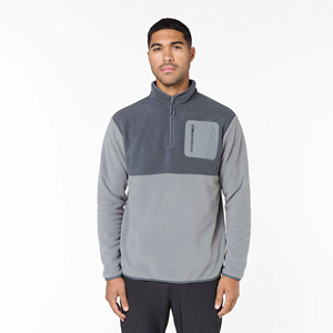 Veste polaire pour homme 350 GSM, fermeture éclair intégrale, chaude, douce, légère, résistante au vent, randonnée en plein air, hiver, décontractée, OEM, étiquette privée - Product Image 1