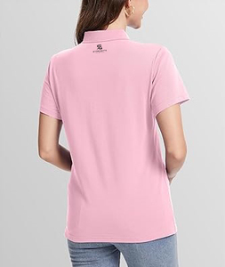 Women Solid Pattern Cotton Polo Shirt <b>Short</b> <b>Sleeve</b> Breathable Casual Knitted Top <b>Button</b> <b>Up</b> Summer Wear 2026 - Product Image 3
