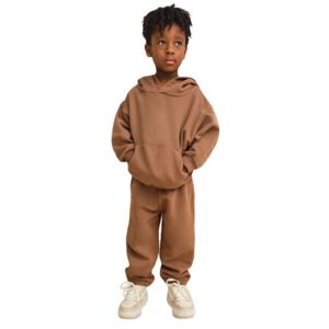 Ensemble de survêtements d'hiver personnalisés en coton biologique 100 % pour enfants, pull à manches longues, pour filles, garçons et bébés - Product Image 6