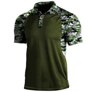 เสื้อเชิ้ตผู้ชายคุณภาพสูง ผ้าถักเนื้อแน่น แห้งเร็ว สวมใส่สบาย ผลิตจากผ้าฝ้ายผสม แขนสั้น เหมาะสำหรับใส่ลำลองหรือทำงาน ส่งตรงจากโรงงาน - Product Image 1