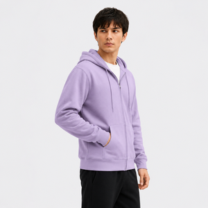 Stylish mens zipper <b>hoodie</b> with practical comfort focused design suitable for casual outings travel <b>workouts</b> and layered fashion - Product Image 2