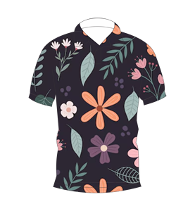 เสื้อโปโลพิมพ์ลายดอกไม้สีเข้มสำหรับผู้ชาย แขนสั้น สวมใส่สบาย ระบายอากาศได้ดี เหมาะสำหรับฤดูร้อน แฟชั่นเสื้อกอล์ฟ - Product Image 4