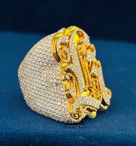 Anillo Exclusivo de Plata de Ley 925 Estilo Hip Hop para Hombre, con Forma de Serpiente, Incrustaciones de Moissanita con Corte Brillante Redondo y Claridad VVS - Product Image 2
