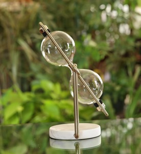White Marble Base Glass <b>Sand</b> <b>Timer</b> Elegant Hourglass Decor For Office Desk And Modern Home Display Wholesale From India - Product Image 2
