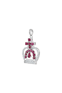 Colgante de Diamante y Múltiples Zafiros en Plata de Ley 92.5 KLSP-50621 - Product Image 4
