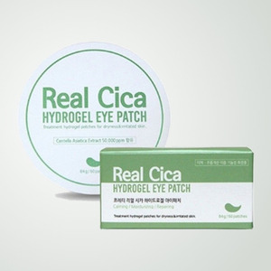 แผ่นมาส์กใต้ตาเกาหลี K-Beauty Prreti real Cica Hydrogel EyePatch 60 แผ่น ผลิตในเกาหลี ผลิตภัณฑ์ดูแลผิว - Product Image 1
