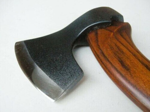 Handmade Viking Bearded <b>Axe</b> | Forged Carbon Steel Blade, Rosewood <b>Handle</b> with Leather Wrap | 19 Length | Hunting <b>Axe</b> - Product Image 2