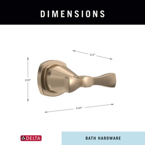 Porte-serviettes mural en métal haute résistance à double crochet, résistant à la rouille - Product Image 3