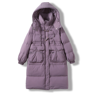 Women Fashion Long Coat Warm Winter Leather Breathable Knitted Plain Dyed Customized Color Elegant Trench Stylish Outerwear - Product Image 1