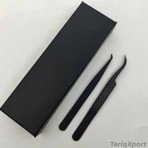 Pinces à épiler pour extensions de cils en acier inoxydable de haute qualité, antistatiques, durables, 90 degrés, 12 cm/14 cm, pinces de précision fines - Product Image 5