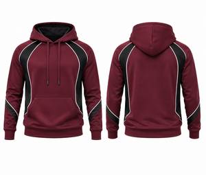 Sweat-shirt à capuche en polaire pour homme, manches régulières, couleur unie, respirant, séchage rapide, écologique, broderie 3D, vêtements décontractés d'hiver - Product Image 2