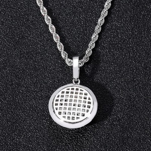 Splendid Gift Jewelay – pendentif de basket-ball plaqué or 18 carats avec micro-zircon incrusté pour hommes, collier de mode hip-hop - Product Image 5