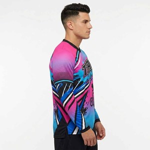 เสื้อเจอร์ซีย์ BMX ผ้าตาข่ายระบายอากาศ แขนยาว แห้งเร็ว ออกแบบเองได้ ปรับแต่งได้ โพลีเอสเตอร์ % - Product Image 3