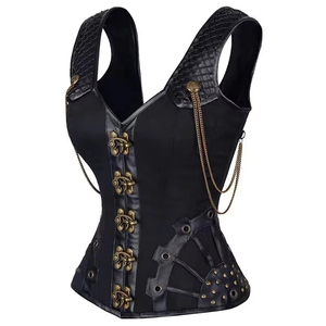 Top Trending Women's Stylish Design Leather Corset Custom All-Color Fitness Wear Breathable Anti-Bacterial Eco-Friendly Seamless - Product Image 2