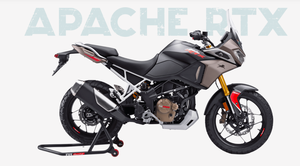 Motocicleta TVS "APACHE RTX" con Estilo Deportivo Scrambler en Color Plata, Negro y Rojo, Tipo Aventura de 660 cc - Product Image 4