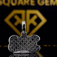 Pendentifs artisanaux 3D personnalisés en forme de dessin animé, bijoux hip-hop exclusifs, breloques en lettres serties de moissanite, plaqué or 24 carats, certifiées IGI
