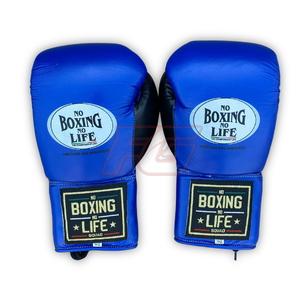 ถุงมือชกมวยหนังแท้ Custom No Boxing No Life สำหรับฝึกซ้อมและแข่งขัน แบบรัดสายรูดและผูกเชือก ปิดนิ้วมือเต็มรูปแบบ ขายส่ง OEM - Product Image 3
