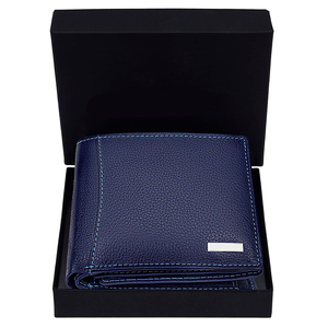 Portefeuille en cuir véritable premium anti-RFID, sécurisé pour les voyages, portefeuille en cuir à double pliage avec fenêtre d'identification rabattable, technologie anti-RFID - Product Image 6