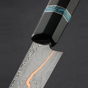 Couteau de boucher artisanal en cuivre damas de qualité supérieure, manche en bois durable, qualité industrielle OEM/ODM pour la découpe et le traitement de la viande - Product Image 3