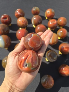 Carnelian <b>crystal</b> <b>sphere</b> in vibrant orange red tones for motivation creativity concentration confidence ambition passion and met - Product Image 1