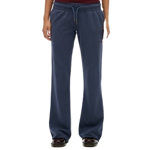 Wholesale <b>Women</b> Flare Jogger Pants 100% Cotton Fleece Breathable Soft Wide Straight Leg Button Fly Office Lady <b>Sweatpants</b> - Product Image 1
