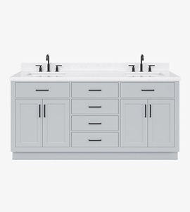 Meuble-lavabo de salle de bain sur mesure Timothy 72 pouces, double vasque, 9 options de finition, directement de l'usine au Vietnam - Product Image 1