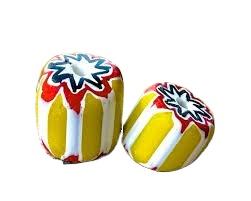 Vente en gros de perles colorées à chevrons pour la fabrication de bijoux de mode 8x12mm 10x14mm perles ovales en cristal au chalumeau perles en vrac - Product Image 4