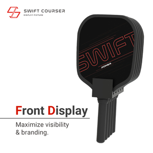 Soporte de exhibición para palas de pickleball de metal para slatwall de tienda de deportes - Product Image 3