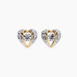 Boucles d'oreilles clous en or 14 carats avec diamant de laboratoire taillé en forme de cœur 0,70 ct – Bijou minimaliste pour mariage, anniversaire ou usage quotidien - Product Image 6