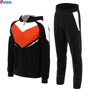 Conjunto de Chándal de Fútbol para Hombre, Chaqueta de Fútbol con Capucha y Cremallera Sublimada, Conjunto de 2 Piezas, Traje de Fútbol para Hombre para Todas las Temporadas - Product Image 3