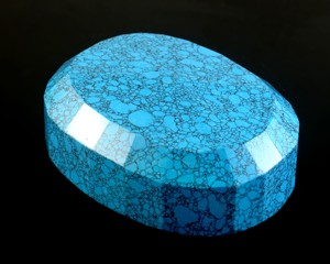 Lote al por mayor de 5000 quilates de turquesa calentada, cabujón ovalado facetado de corte esmeralda, piedra preciosa natural suelta para suministro de joyería - Product Image 5