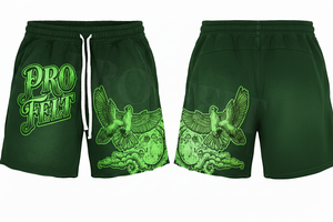 ผู้ผลิต Pro Felt ขายส่ง กางเกงขาสั้นลำลองสตรีทแวร์ผ้าฝ้าย 100% สกรีนลายตามสั่ง เอวยางยืดพร้อมเชือกผูก - Product Image 3